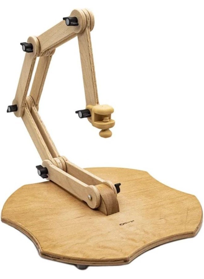 Nurge Adjustable Embroidery Floor Stand, Cross Stitch Hoop Stand, Embroidery Hoop Holder. Hand Polished Natural Wood (190-5 Embroidery Stand) - Image 4